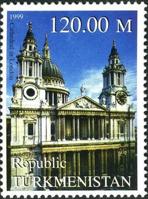 Turquemenistao (Vinhetas) - 1999 - Monumentos Catedral de Londres - 120M