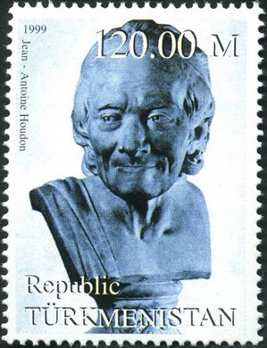 Turquemenistao (Vinhetas) - 1999 - Obras Arte Jean-Antoine Houdon - 120M