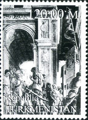 Turquemenistao (Vinhetas) - 1999 - Obras Arte Andrea Mantegna - 120M