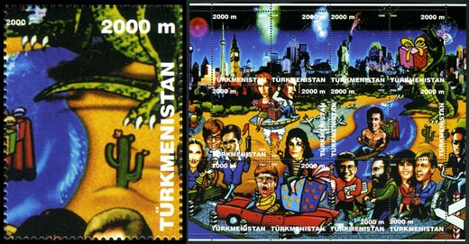 Turquemenistao (Vinhetas) - 2000 - Sonhos do Seculo XX Bloco - 2000M