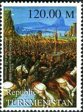 Turquemenistao - 1999 - Millennium - Cruzados Tomam Jerusalem - 120M