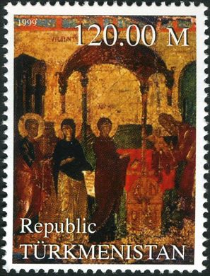 Turquemenistao - 1999 - Millennium - Icone Bizantino Sacro - 120M