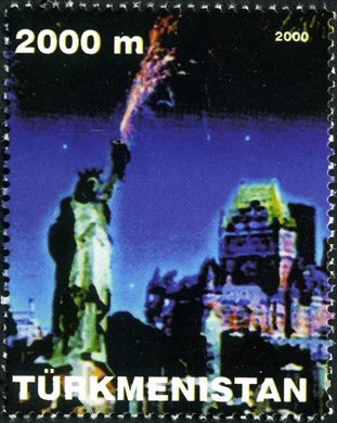 Turquemenistao - 2000 - Pop Art Estatua da Liberdade - 2000M