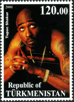 Turquemenistao - 2001 - Celebridades - Tupac Shakur - 120M