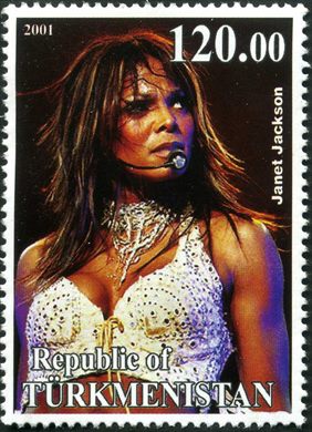 Turquemenistao - 2001 - Celebridades - Janet Jackson - 120M