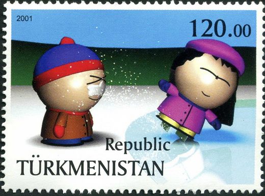 Turquemenistao - 2001 - South Park Stan e Wendy - 120M