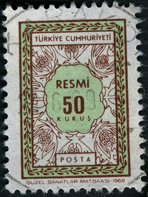 Turquia (Resmi Posta) - 1968 - Motivo Floral - 50Kurus