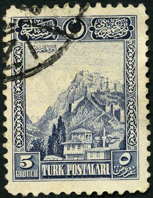 Turquia - 1926 - Vistas Fortaleza de Ankara - 5Grs