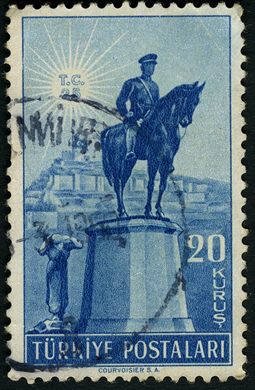 Turquia - 1948 - 25 Anos Republica Ataturk Ulus - 20K