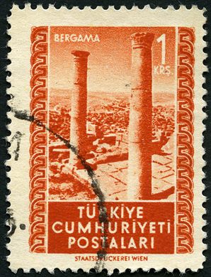 Turquia - 1952 - Paisagens Bergama - 1K