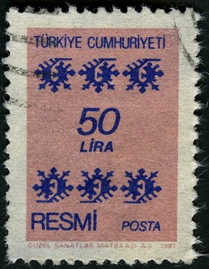 Turquia - 1955 - Ataturk Sobrecarga Resmi 10 Sobre 15 - 10Krs