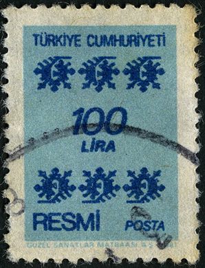 Turquia - 1955 - Ataturk Sobrecarga Resmi - 30Krs