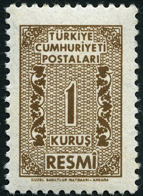 Turquia - 1957 - Resmi Numerico - 1Krs