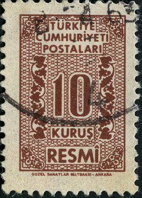 Turquia - 1957 - Resmi Numerico - 10Krs