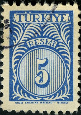 Turquia - 1957 - Resmi Numerico - 5Krs