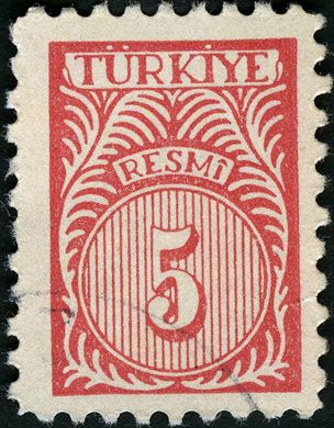 Turquia - 1957 - Resmi Numerico - 5Krs