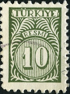 Turquia - 1957 - Resmi Numerico - 10Krs