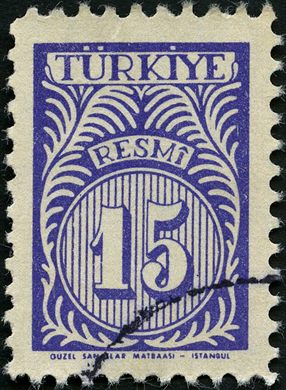 Turquia - 1957 - Resmi Numerico - 15Krs