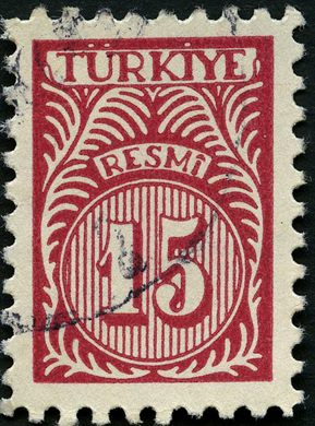 Turquia - 1957 - Resmi Numerico - 15Krs