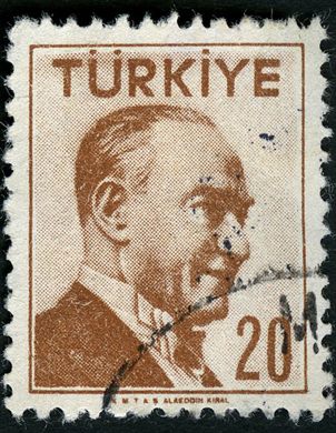 Turquia - 1957 - Ataturk Alaeddin Kiral - 20Krs