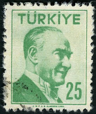 Turquia - 1957 - Ataturk Alaeddin Kiral - 25Krs