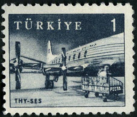 Turquia - 1959 - THY SES Aviao - 1Kurus
