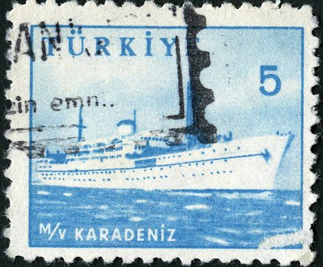 Turquia - 1959 - Navio MV Karadeniz - 5Kurus