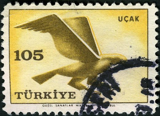 Turquia - 1959 - Aerea Ave Estilizada - 105Krs