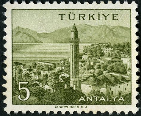 Turquia - 1959 - Cidades da Turquia Antalya - 5K