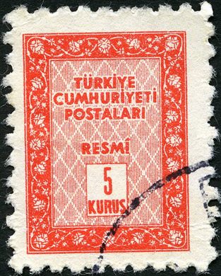 Turquia - 1960 - Resmi Ornamental - 5Krs