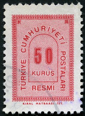 Turquia - 1963 - Resmi Kiral Matbaasi - 50Kurus