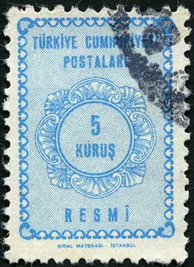 Turquia - 1964 - Resmi Numerico Kiral - 5Krs