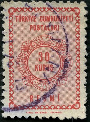 Turquia - 1964 - Resmi Numerico Kiral - 30Krs