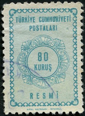 Turquia - 1964 - Resmi Numerico Kiral - 80Krs