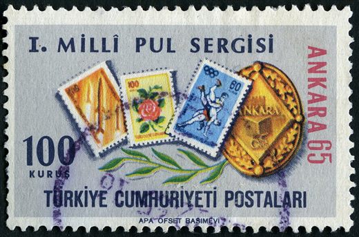 Turquia - 1965 - Primeira Exposicao Filatelica Nacional Ankara - 100K