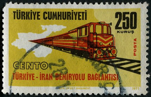 Turquia - 1971 - CENTO Turquia Ira Ferroviaria - 250Kurus