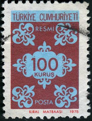 Turquia - 1975 - Resmi Posta Ornamental - 100Krs