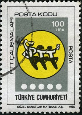Turquia - 1985 - PTT Codigo Postal - 100Lira