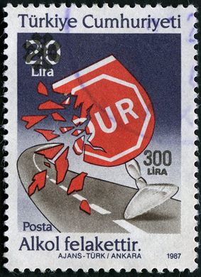 Turquia - 1987 - Alkol Felakettir Sobrecarga - 300Lira sobre 20