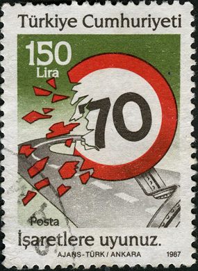 Turquia - 1987 - Isaretlere Uyunuz Limite Velocidade - 150Lira
