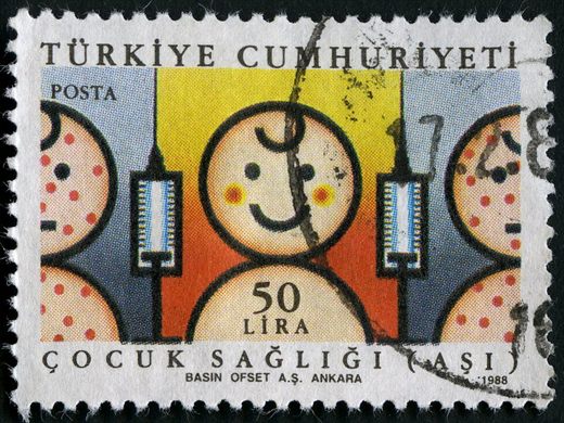 Turquia - 1988 - Saude Infantil Vacinacao - 50Lira