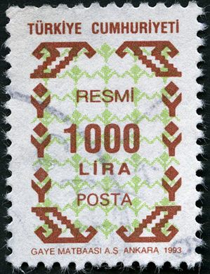 Turquia - 1993 - Resmi Ornamental - 1000Lira