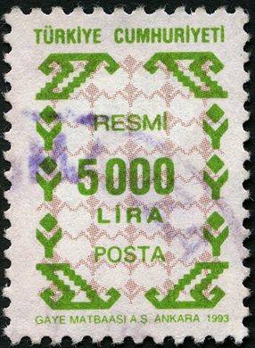 Turquia - 1993 - Resmi Ornamental - 5000Lira