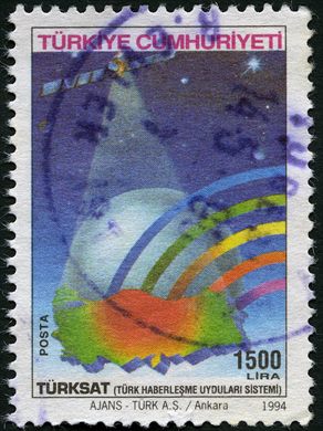 Turquia - 1994 - TURKSAT Sistema Satelite - 1500Lira