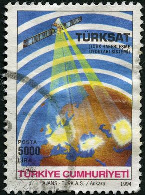 Turquia - 1994 - TURKSAT Sistema Satelite - 5000Lira