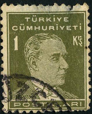 Turquia - Sem Data - Ataturk Postalari - 1Kurus