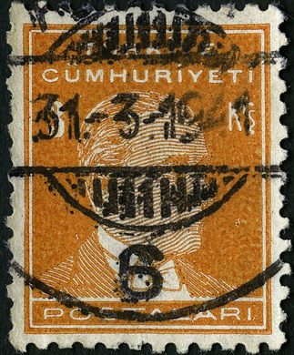 Turquia - Sem Data - Ataturk Postalari Sobretaxa - 6 sobre 1Kurus
