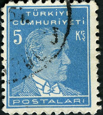 Turquia - Sem Data - Ataturk Postalari - 5Kurus