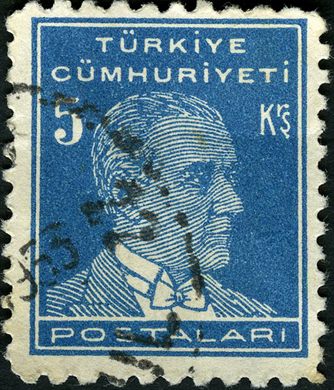 Turquia - Sem Data - Ataturk Postalari - 5Kurus