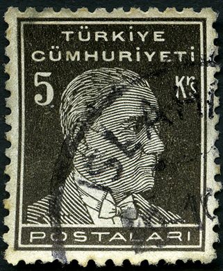 Turquia - Sem Data - Ataturk Postalari - 5Kurus